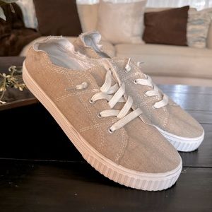 Madden Girl Tan Canvas Sneakers
